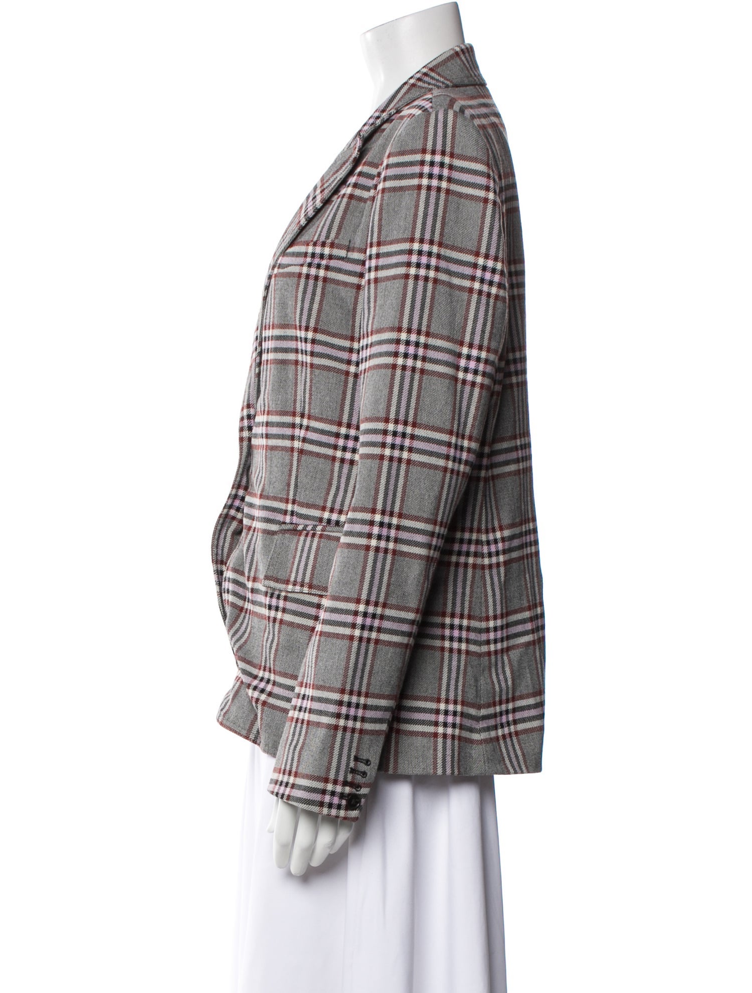 Derek Lam 10 Crosby Plaid Print Blazer