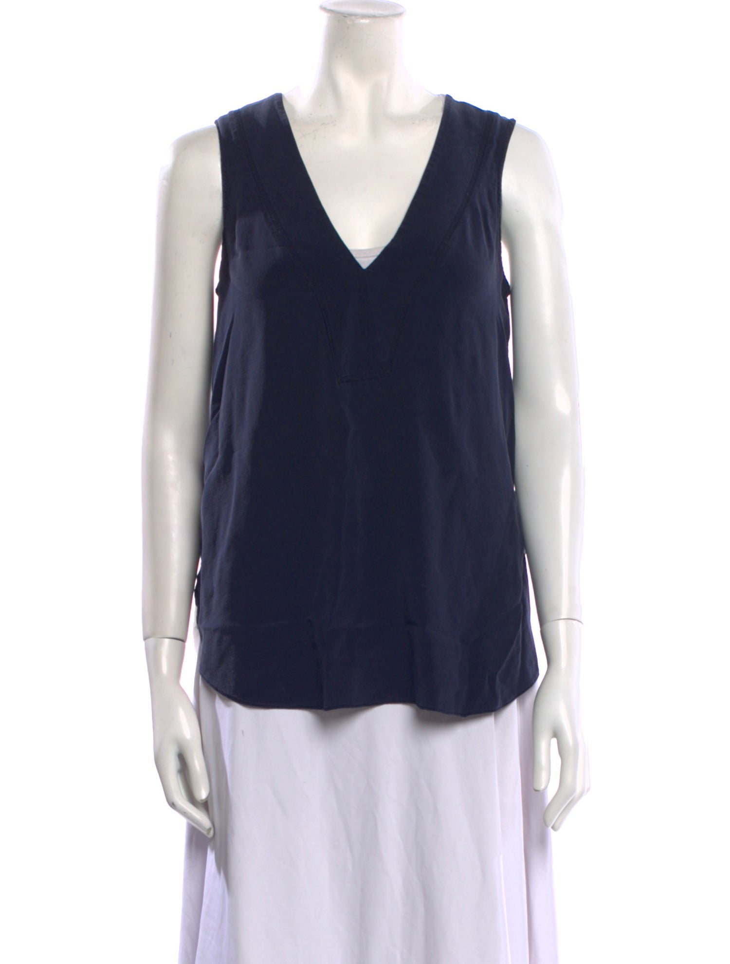 Derek Lam 10 Crosby Silk V-Neck Top