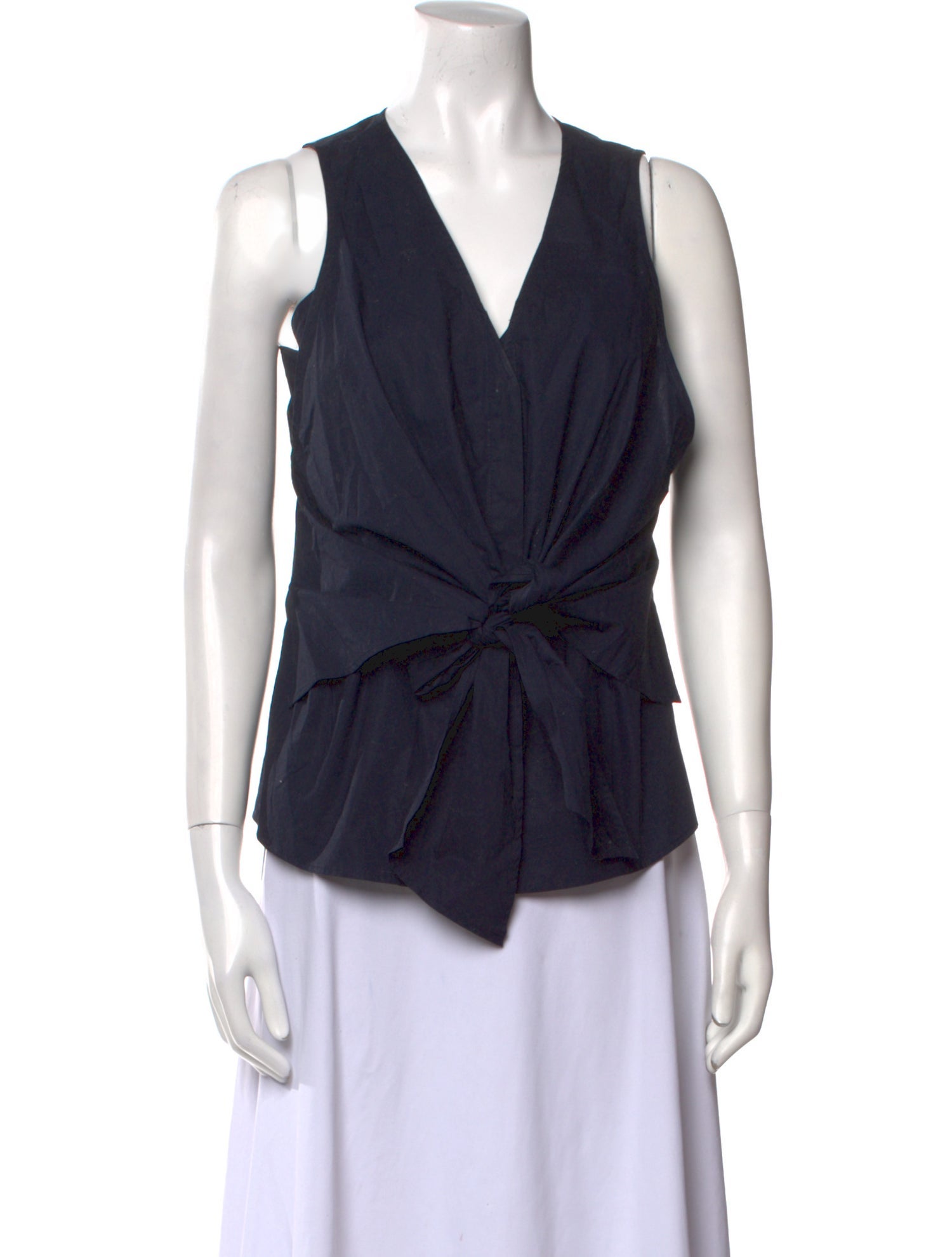 Derek Lam 10 Crosby V-Neck Sleeveless Blouse