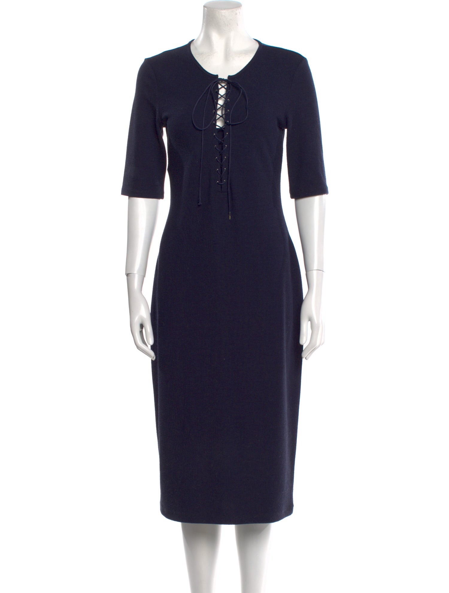 Derek Lam 10 Crosby V-Neck Midi Length Dress