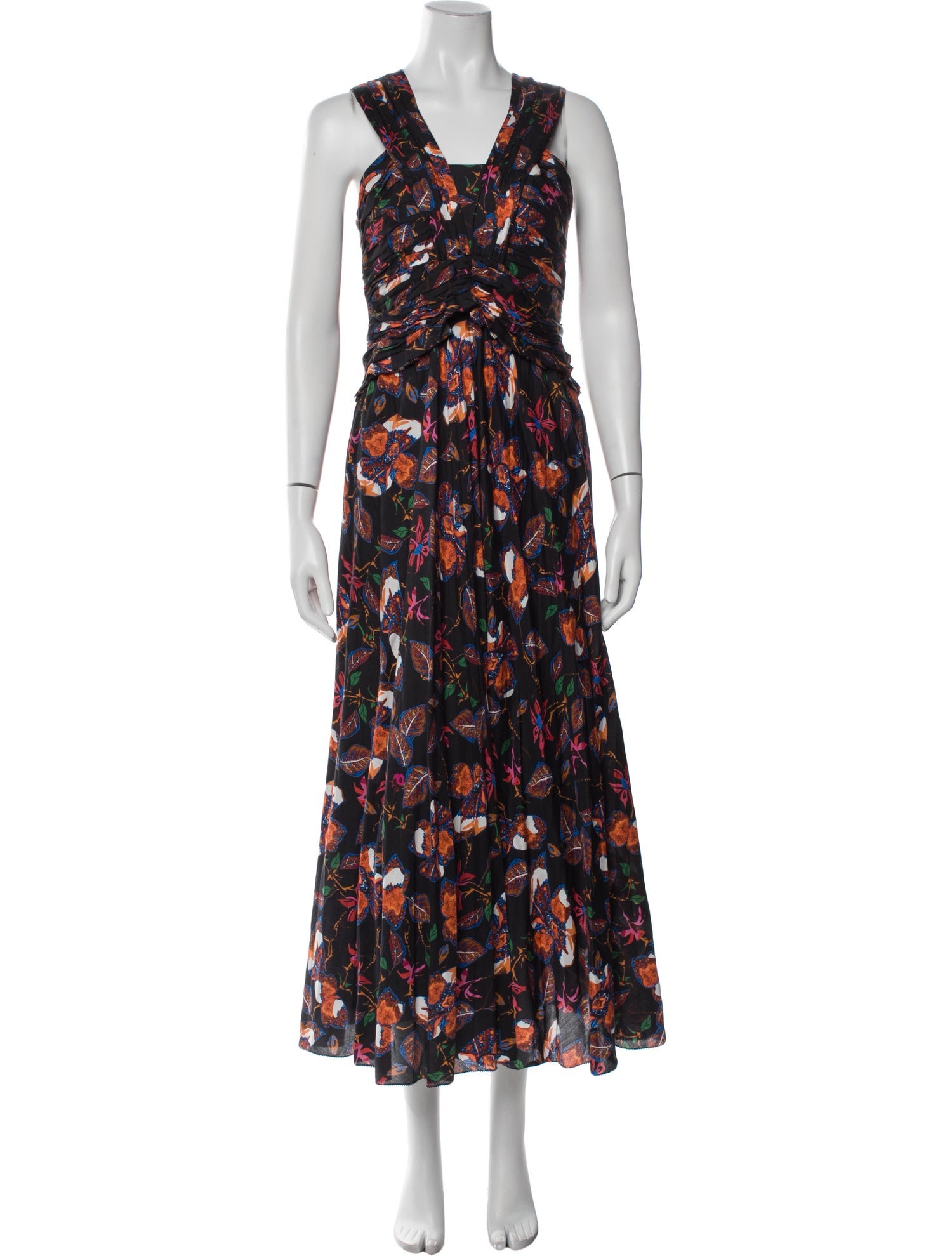 Derek Lam 10 Crosby Floral Print Long Dress