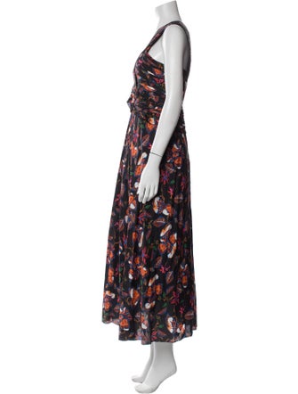 Derek Lam 10 Crosby Floral Print Long Dress
