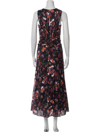 Derek Lam 10 Crosby Floral Print Long Dress