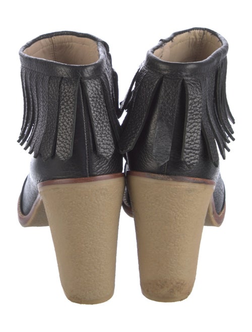 Derek Lam 10 Crosby Leather Fringe Trim Accent Boots