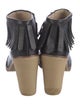 Derek Lam 10 Crosby Leather Fringe Trim Accent Boots