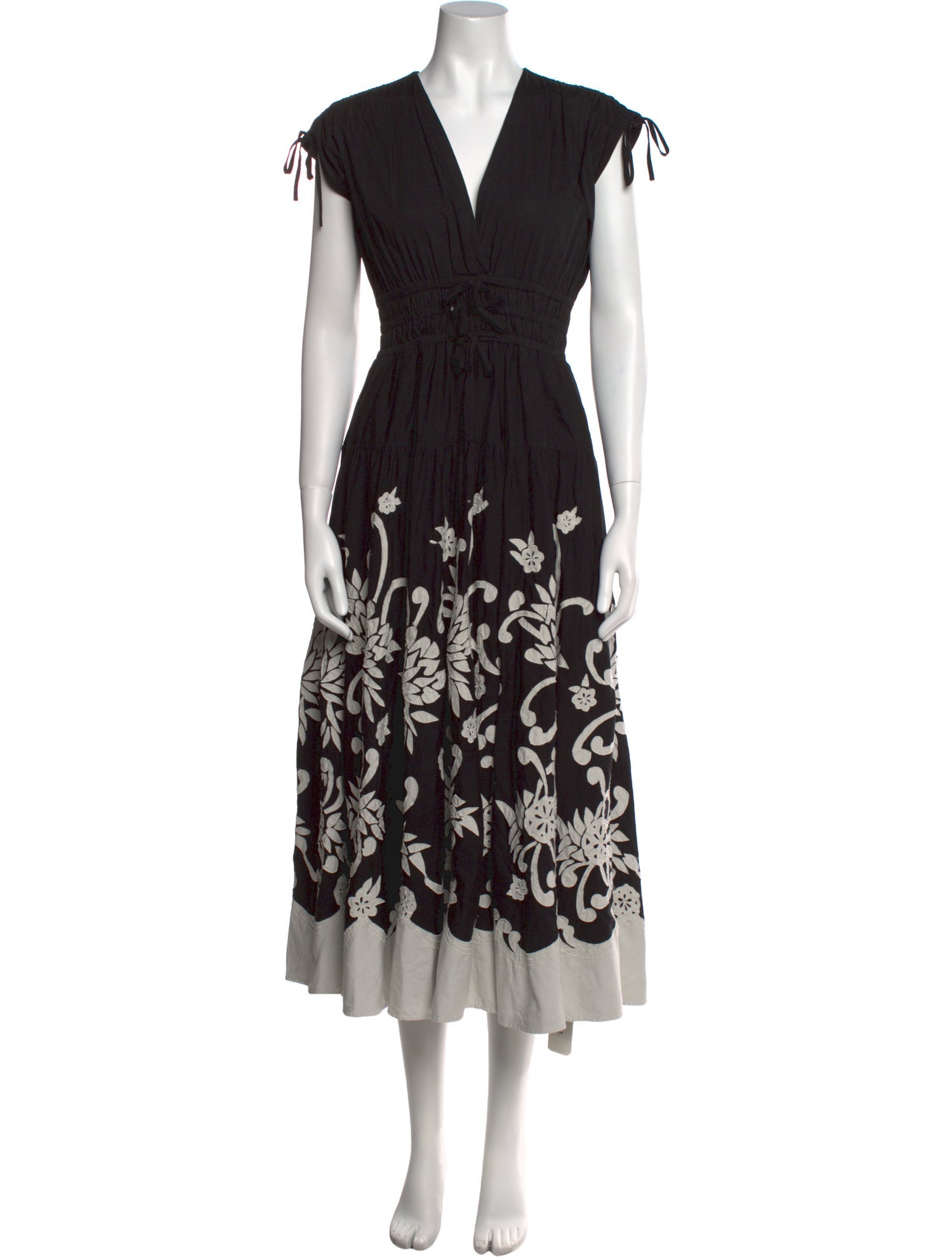 Derek Lam 10 Crosby Floral Print Long Dress