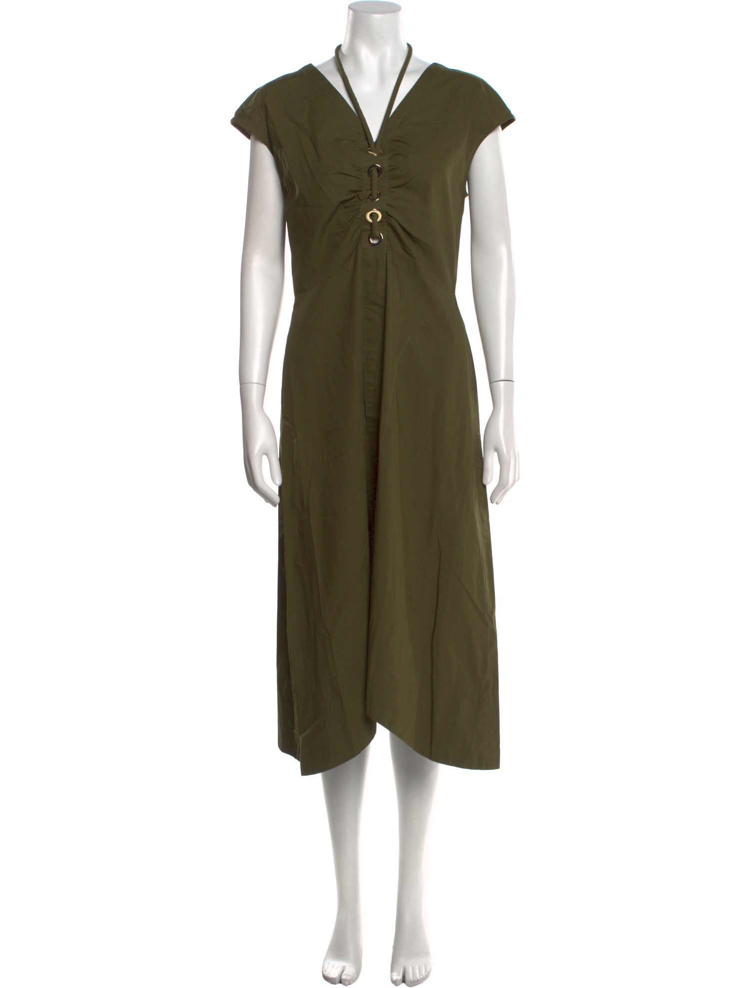 Derek Lam 10 Crosby V-Neck Midi Length Dress