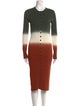 Derek Lam 10 Crosby Colorblock Pattern Midi Length Dress