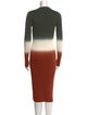 Derek Lam 10 Crosby Colorblock Pattern Midi Length Dress