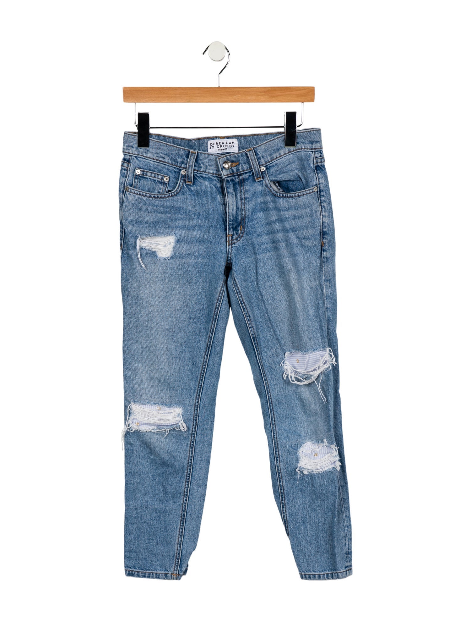 Derek Lam 10 Crosby Mid-Rise Straight Leg Jeans