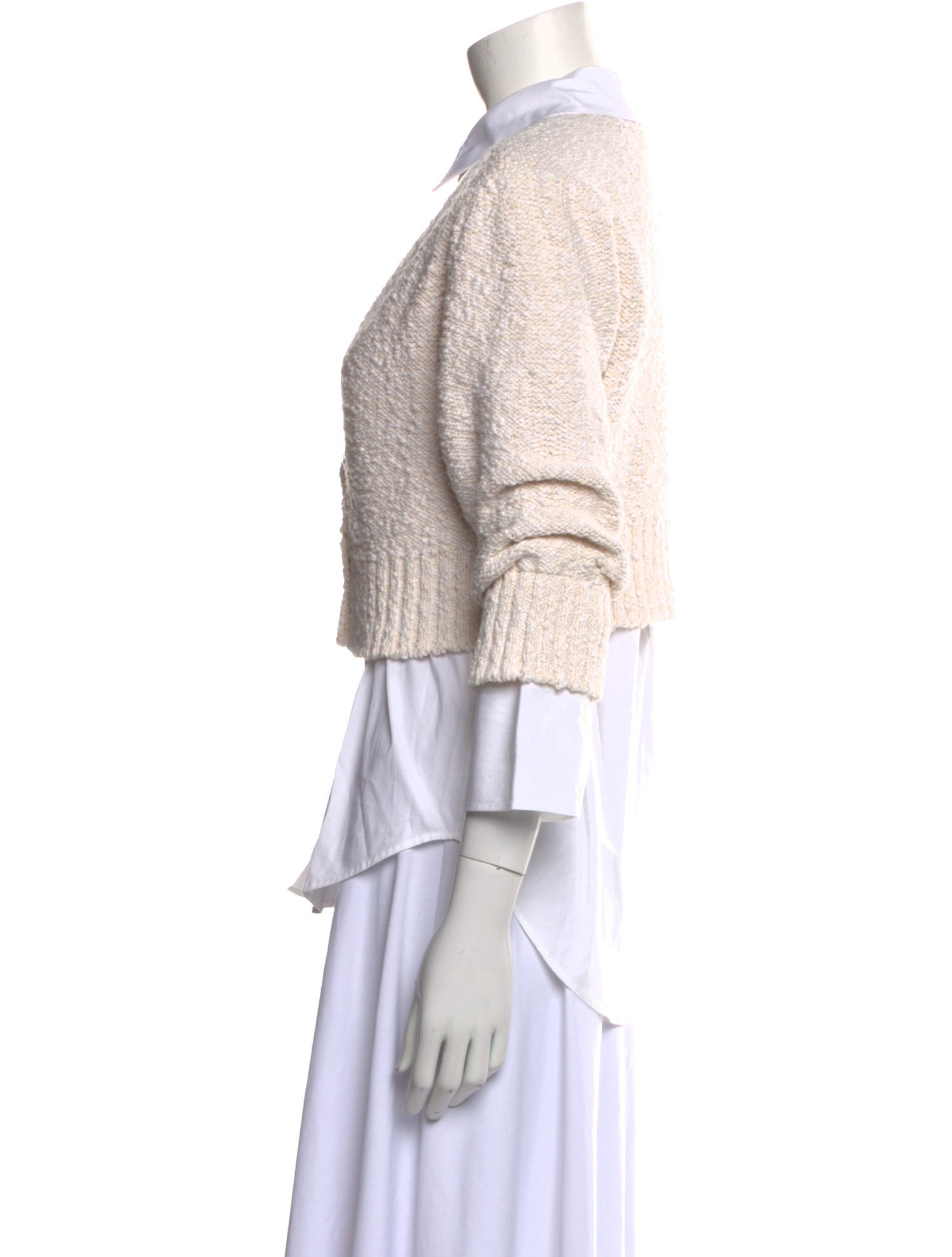 Derek Lam 10 Crosby Three-Quarter Sleeve Button-Up Top