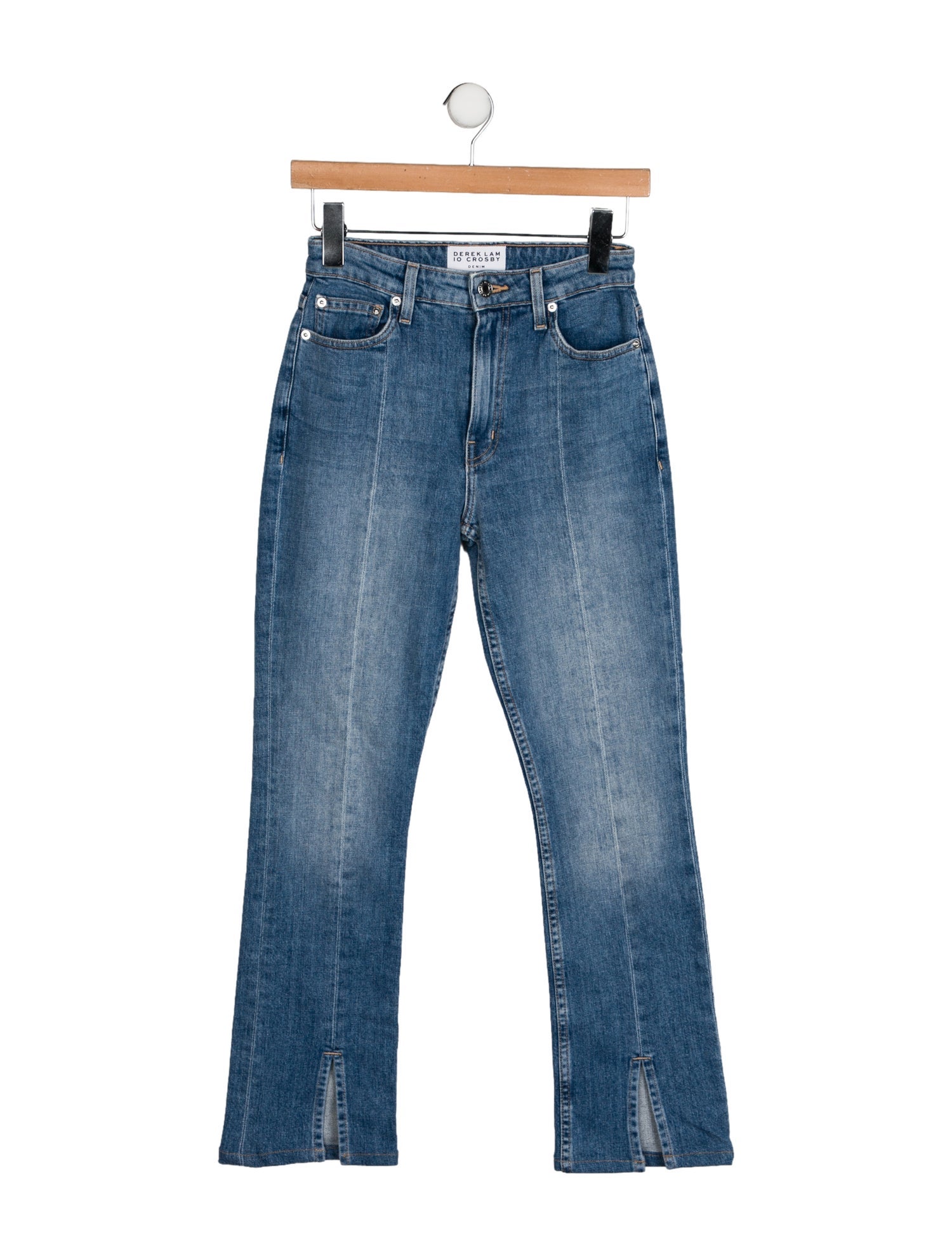 Derek Lam 10 Crosby Mid-Rise Straight Leg Jeans