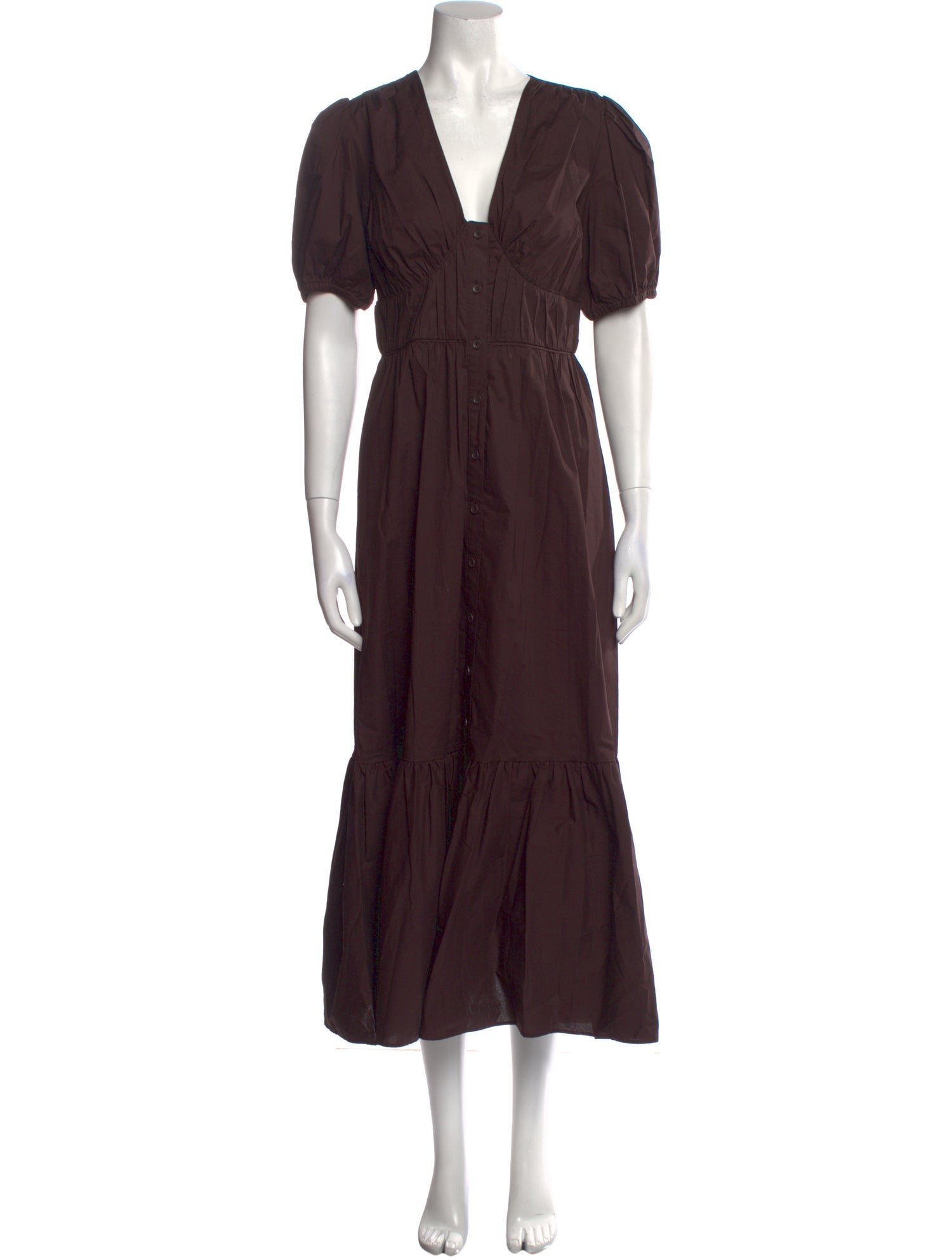 Derek Lam 10 Crosby V-Neck Long Dress
