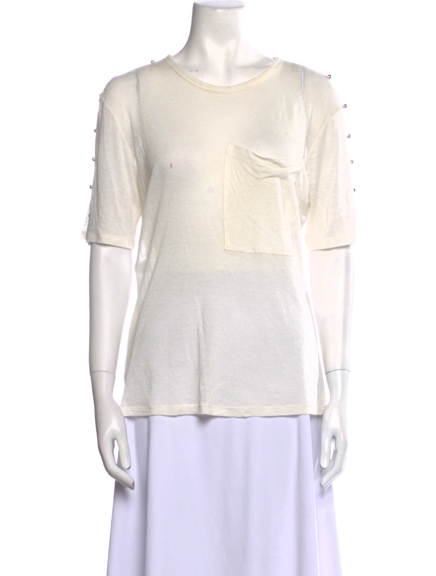 Derek Lam 10 Crosby Scoop Neck Short Sleeve T-Shirt