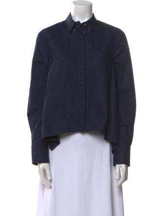 Derek Lam 10 Crosby Long Sleeve Button-Up Top