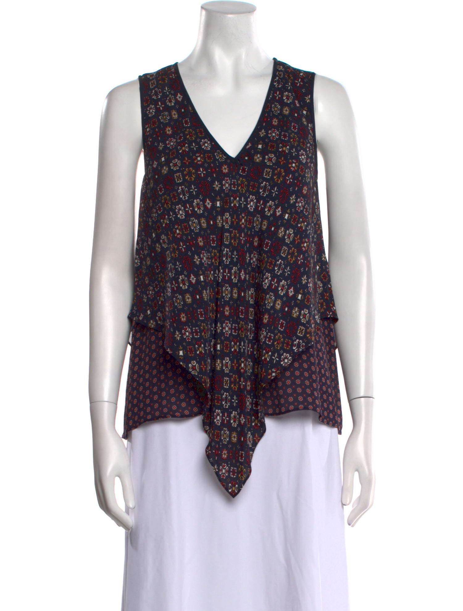 Derek Lam 10 Crosby Silk Floral Print Top