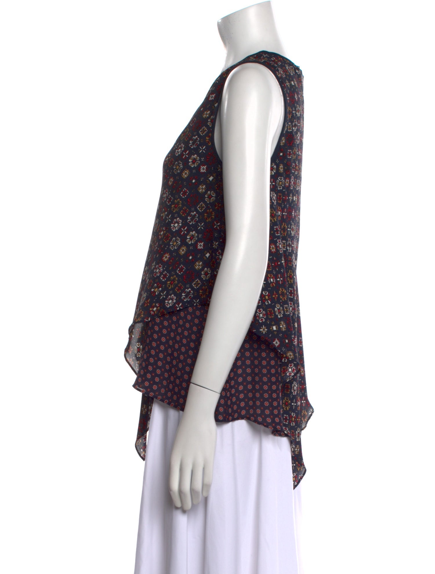 Derek Lam 10 Crosby Silk Floral Print Top