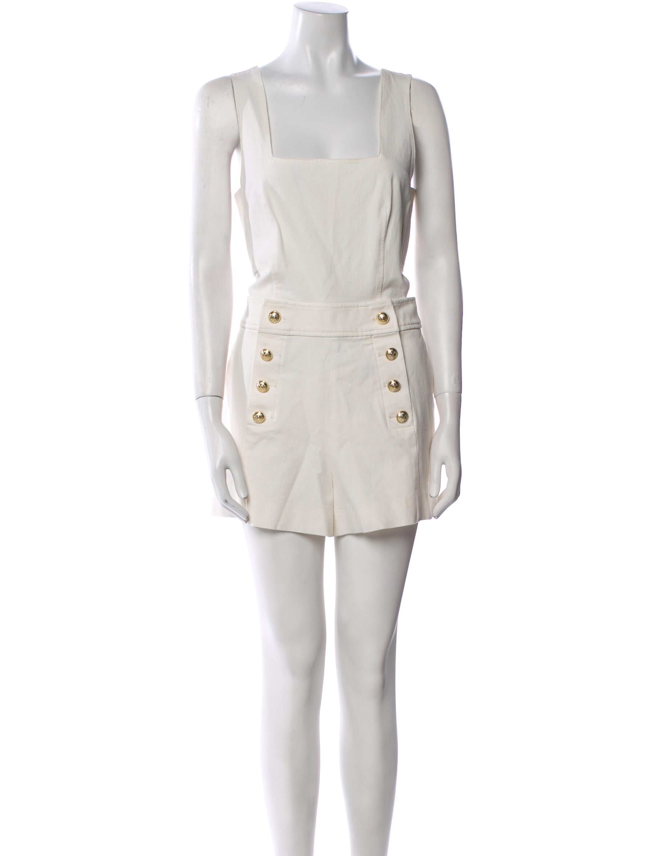 Derek Lam 10 Crosby Square Neckline Romper