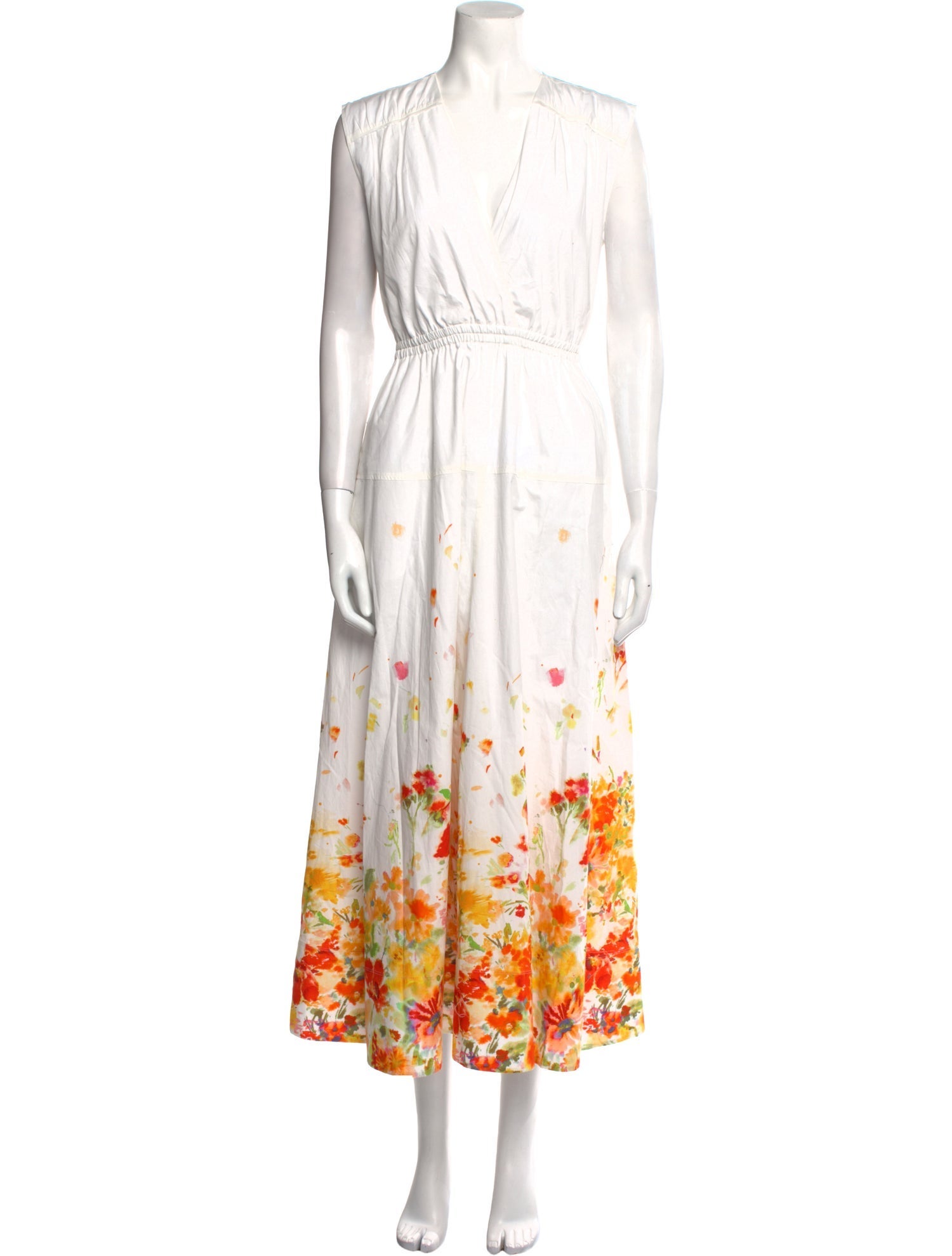 Derek Lam 10 Crosby Floral Print Long Dress