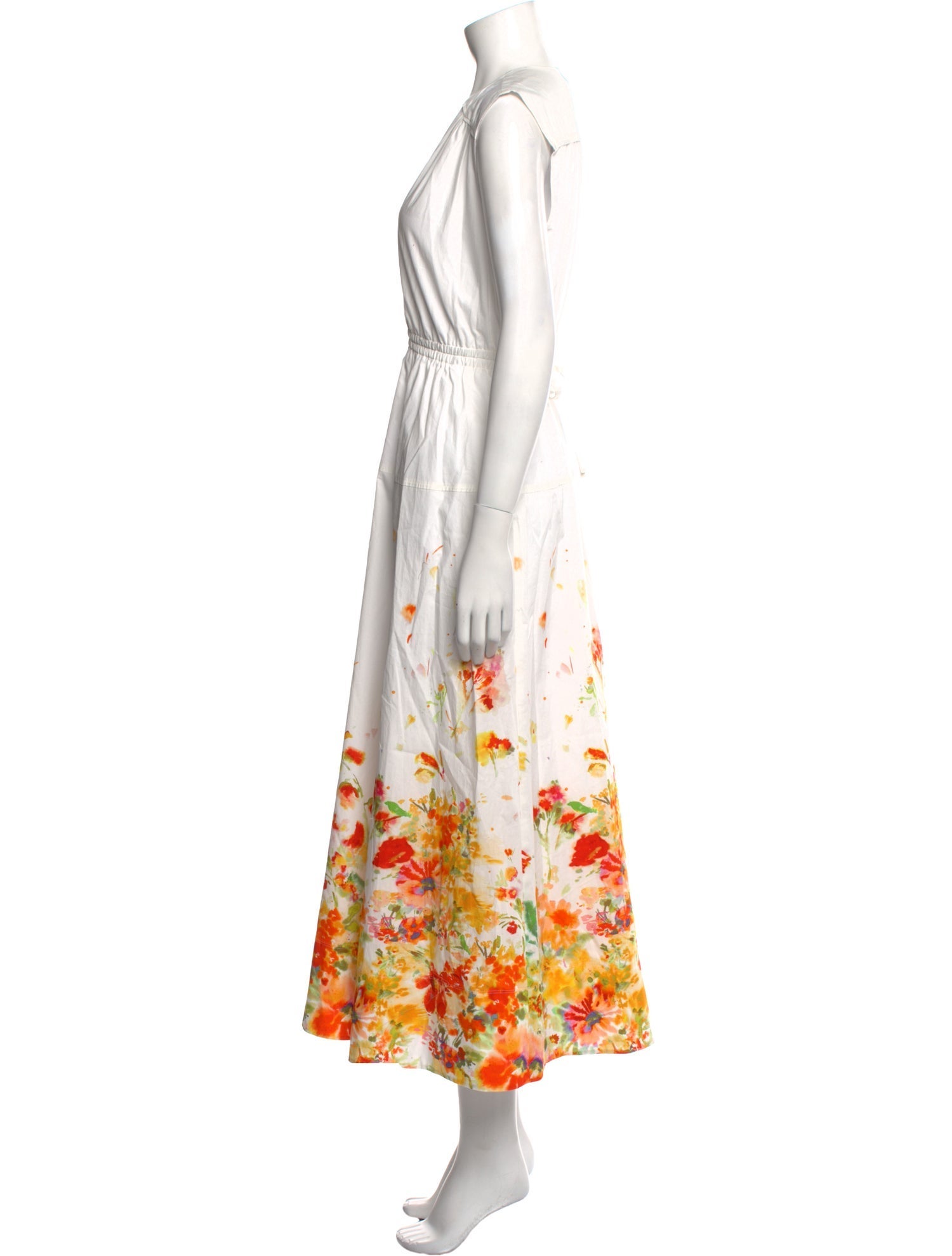 Derek Lam 10 Crosby Floral Print Long Dress