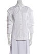 Derek Lam 10 Crosby Three-Quarter Sleeve Button-Up Top