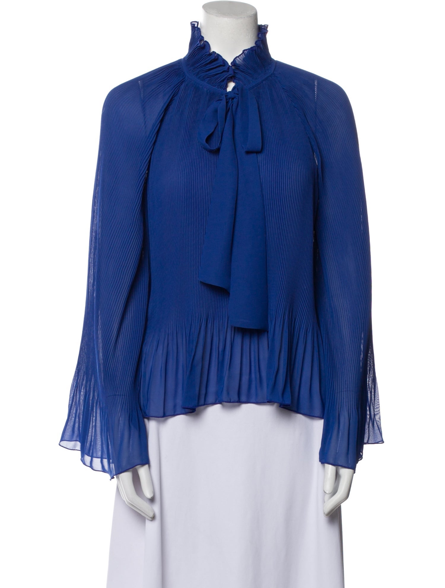 Derek Lam 10 Crosby Mock Neck Long Sleeve Blouse
