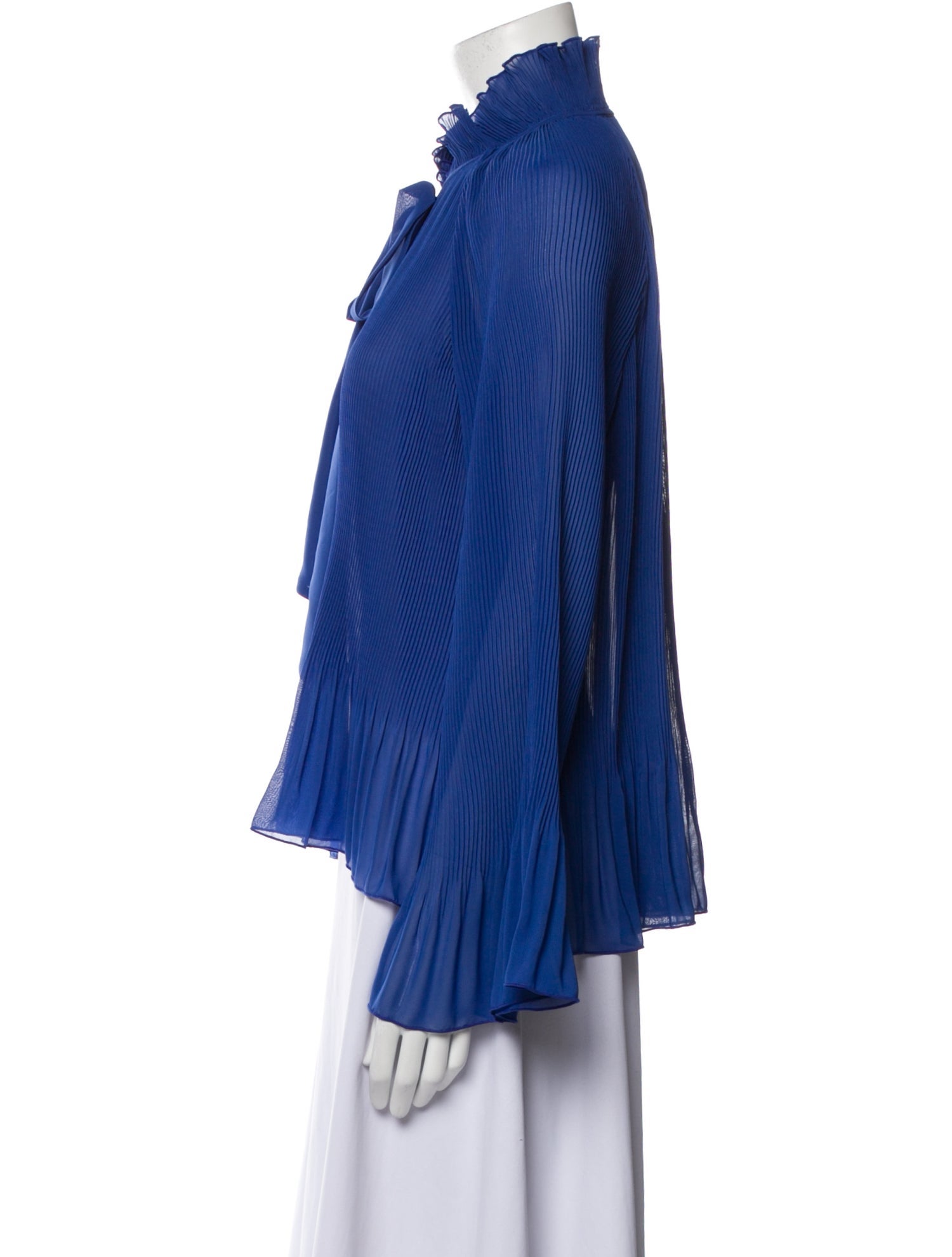 Derek Lam 10 Crosby Mock Neck Long Sleeve Blouse