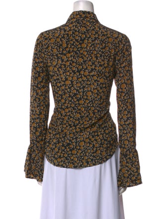 Derek Lam 10 Crosby Silk Printed Button-Up Top