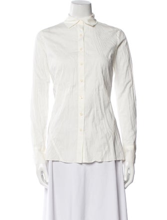 Derek Lam 10 Crosby Long Sleeve Button-Up Top