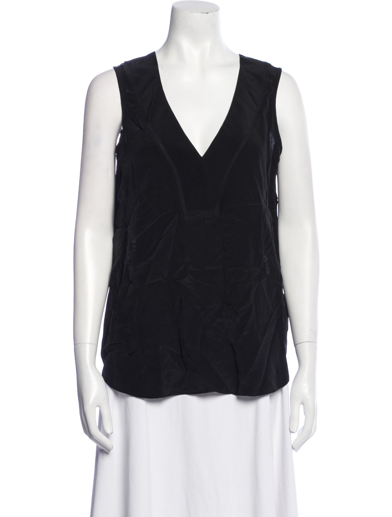Derek Lam 10 Crosby Silk V-Neck Top
