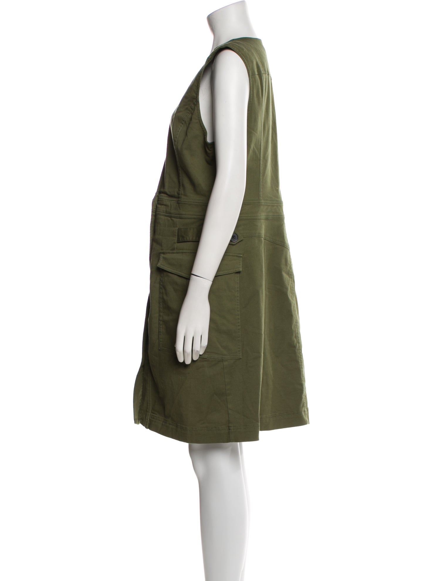 Derek Lam 10 Crosby V-Neck Knee-Length Dress