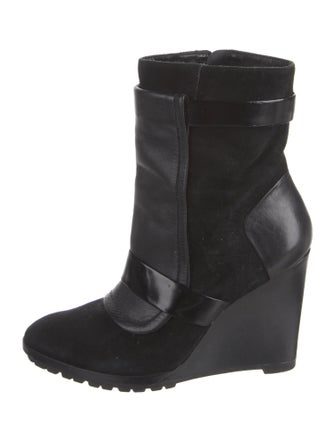 Derek Lam 10 Crosby Suede Leather Trim Embellishment Boots