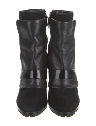 Derek Lam 10 Crosby Suede Leather Trim Embellishment Boots