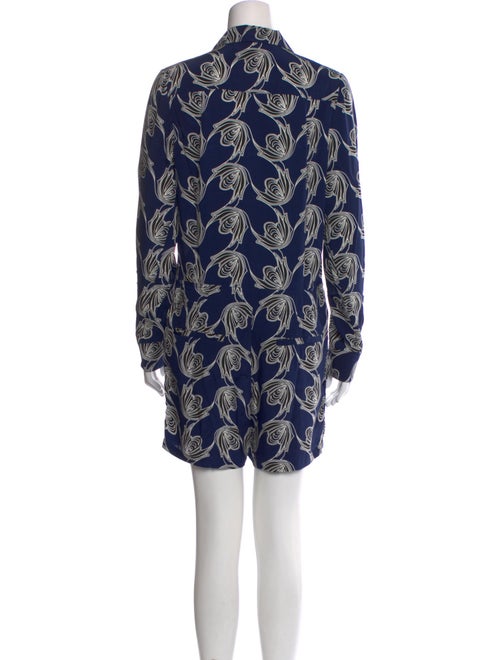 Derek Lam 10 Crosby Silk Printed Romper