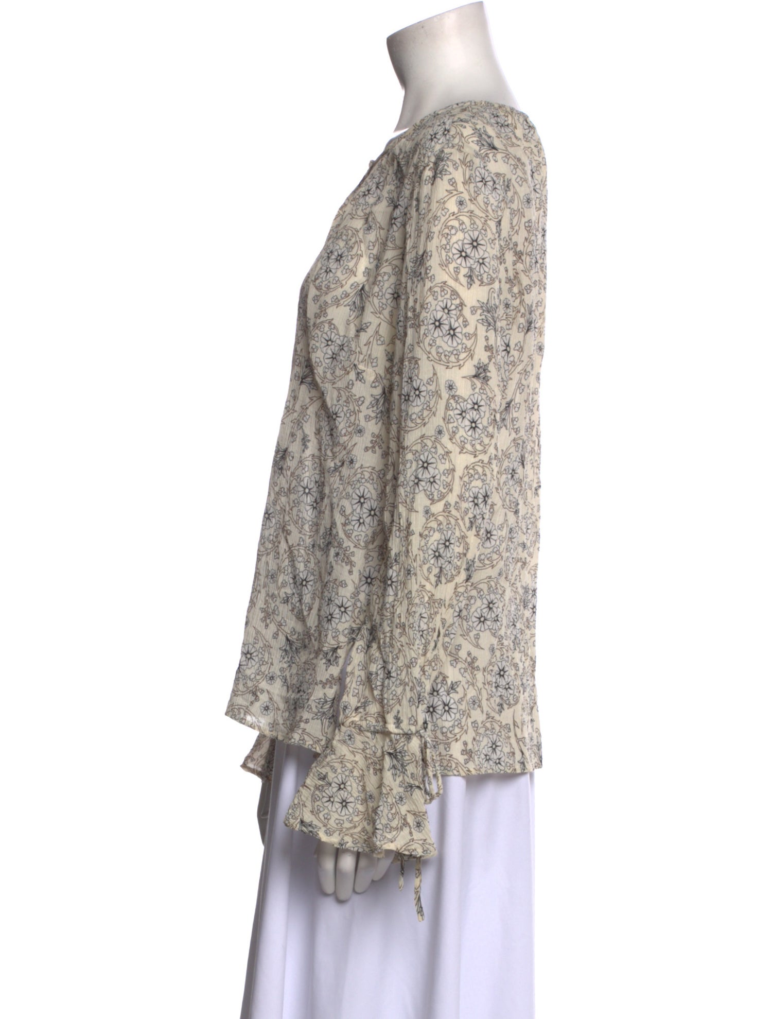 Derek Lam 10 Crosby Silk Floral Print Blouse