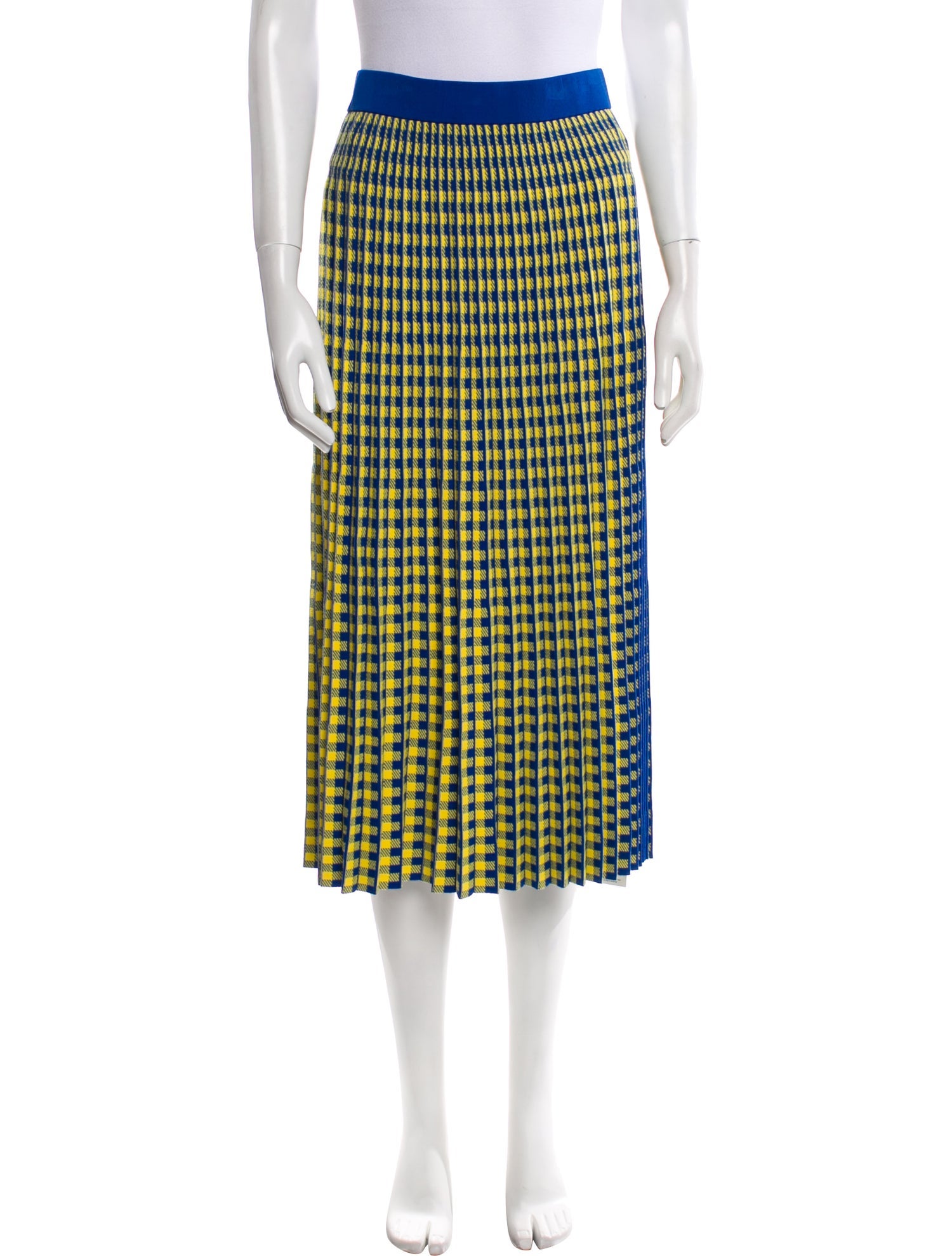 Derek Lam 10 Crosby Plaid Print Midi Length Skirt