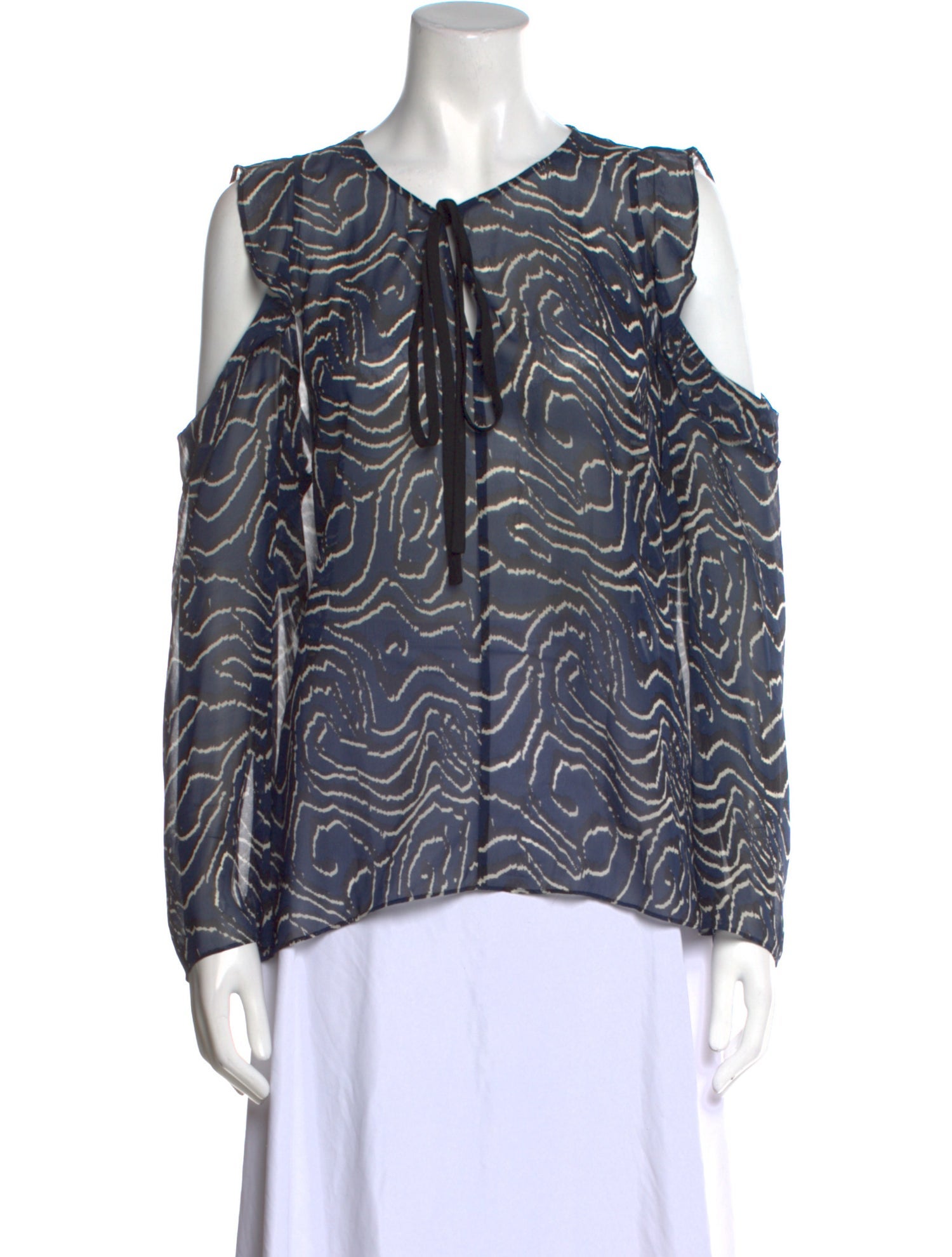 Derek Lam 10 Crosby Silk Printed Blouse