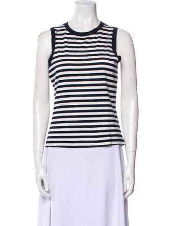 Derek Lam 10 Crosby Striped Crew Neck Top