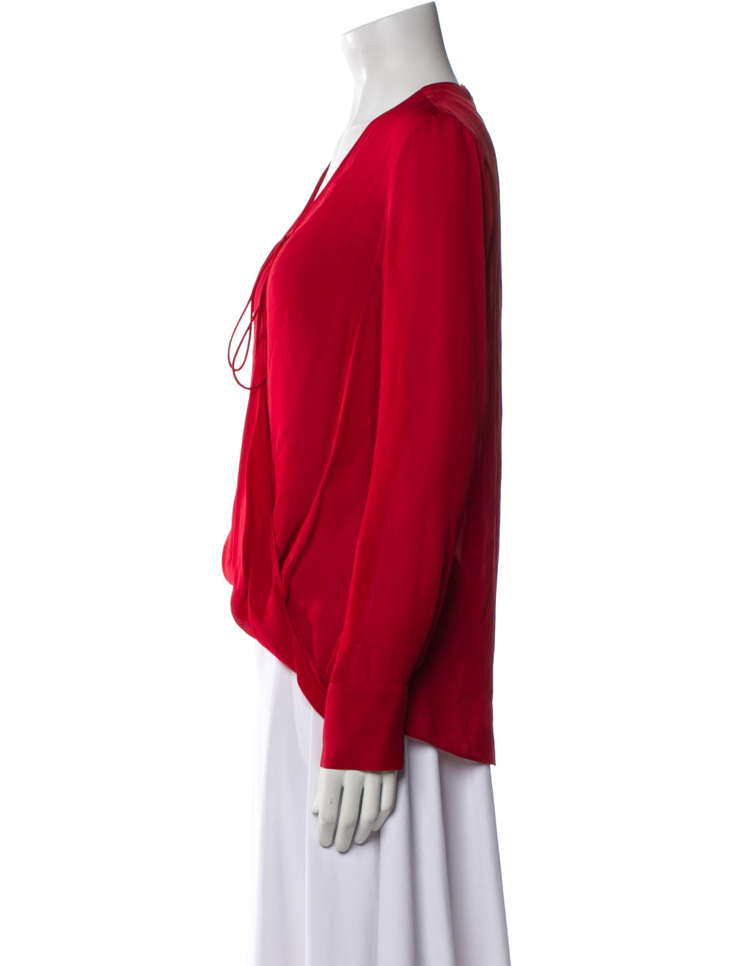 Derek Lam 10 Crosby Silk V-Neck Blouse