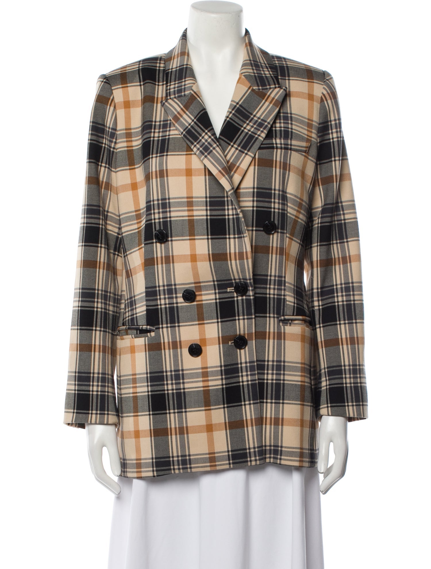 Derek Lam 10 Crosby Plaid Print Blazer