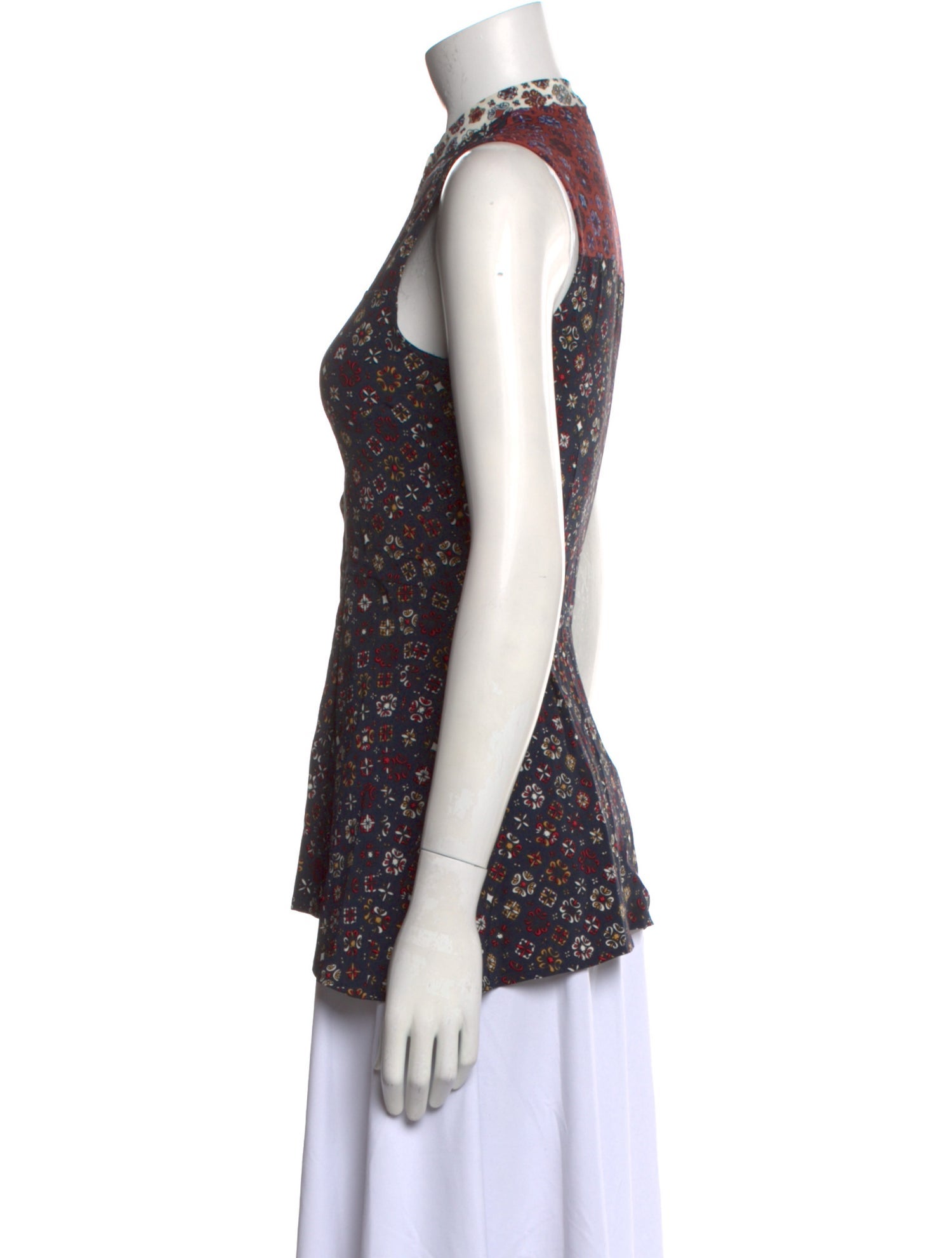 Derek Lam 10 Crosby Silk Floral Print Blouse