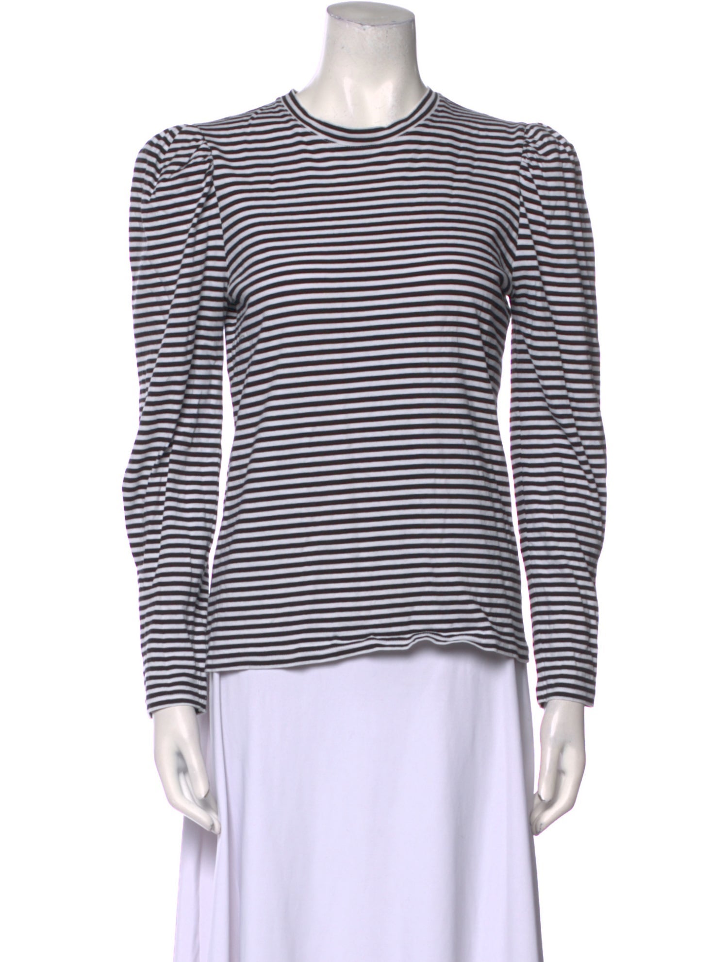 Derek Lam 10 Crosby Striped Crew Neck Top