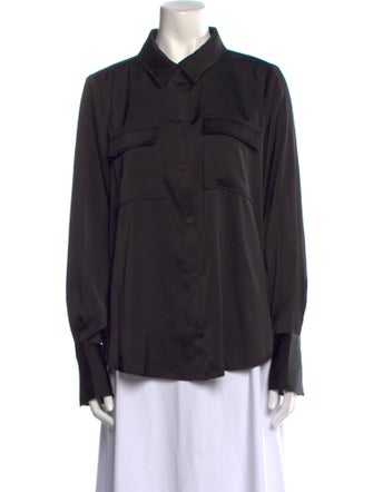 Derek Lam 10 Crosby Long Sleeve Button-Up Top