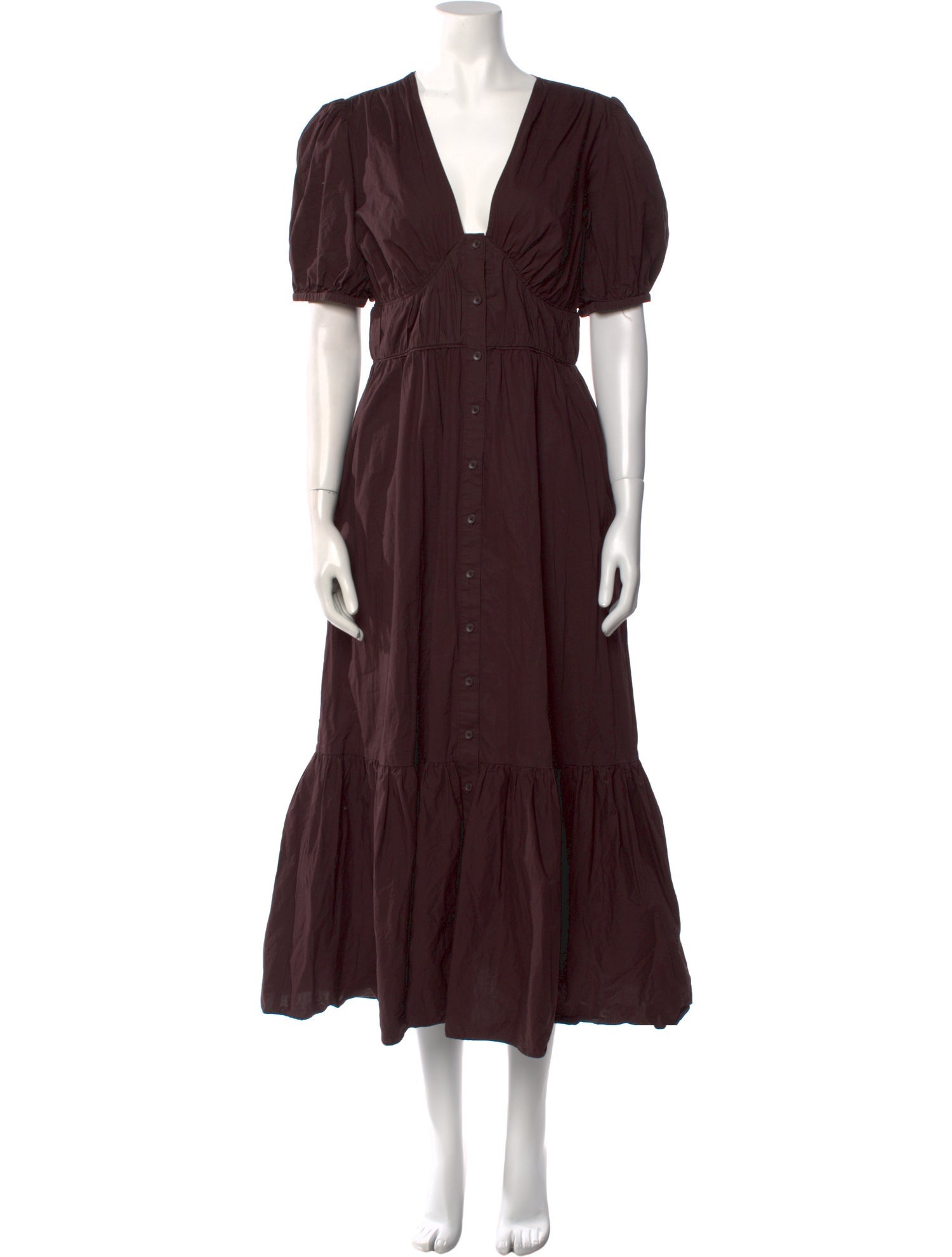 Derek Lam 10 Crosby V-Neck Long Dress