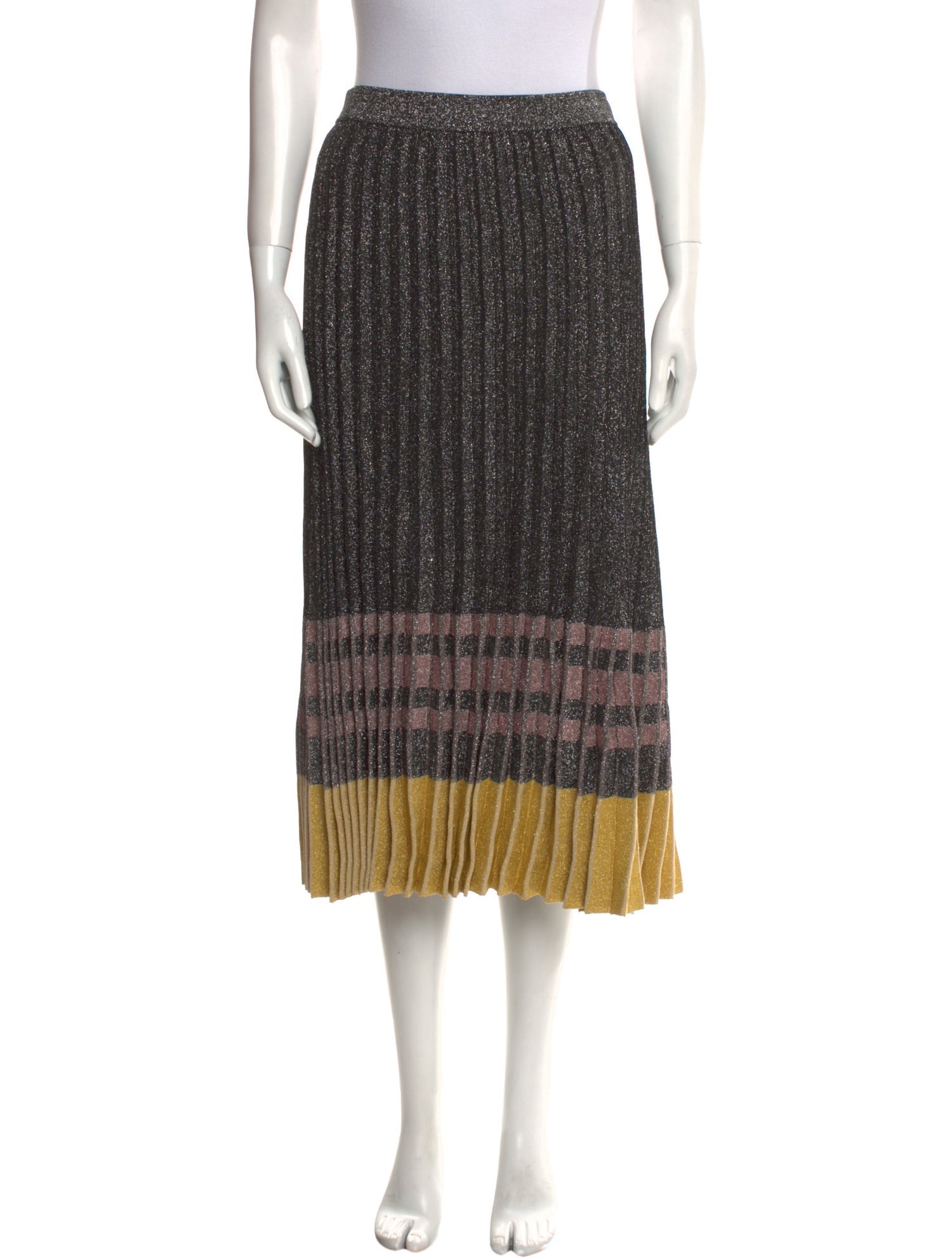 Derek Lam 10 Crosby Striped Midi Length Skirt