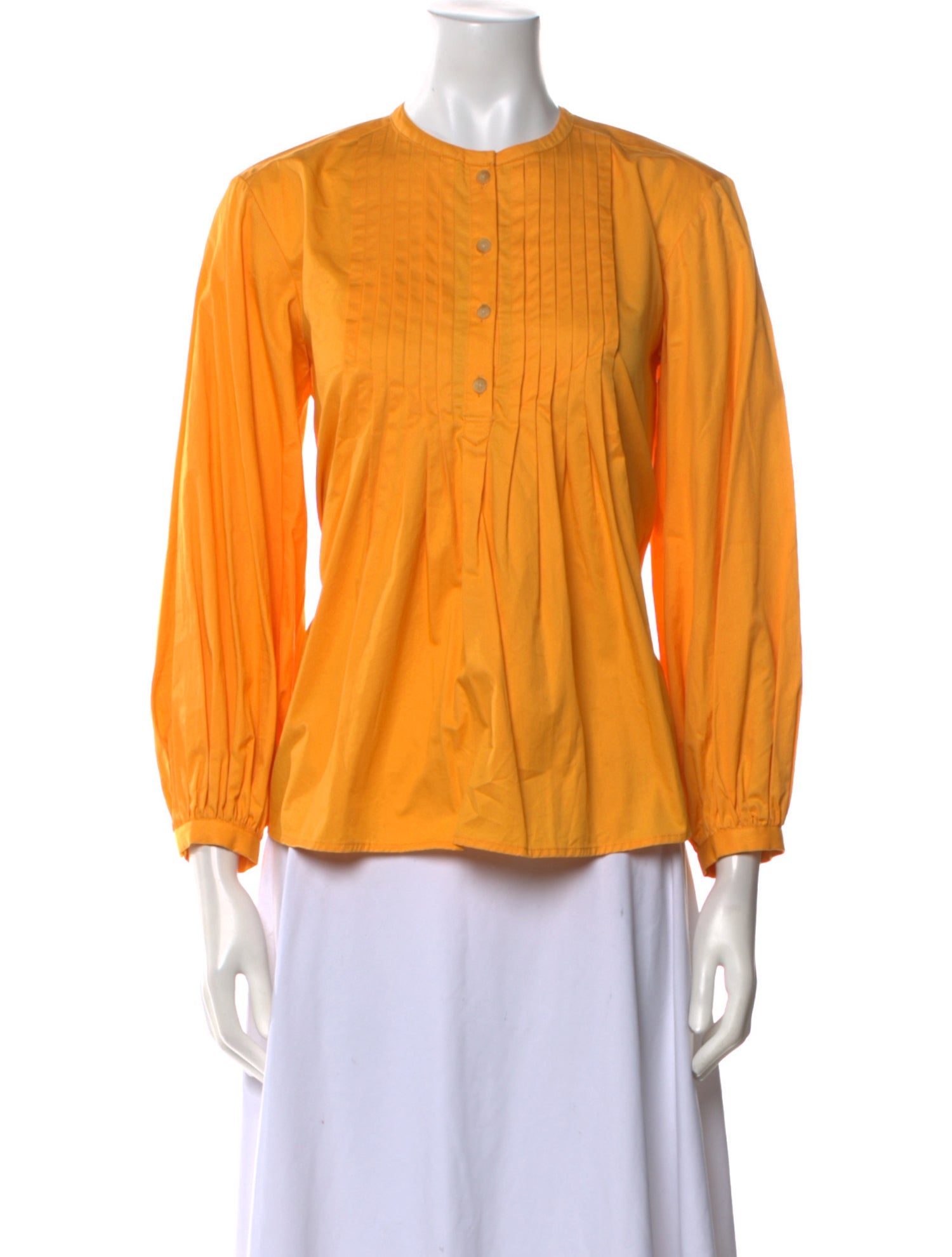 Derek Lam 10 Crosby Crew Neck Three-Quarter Sleeve Blouse