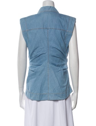 Derek Lam 10 Crosby Short Sleeve Button-Up Top