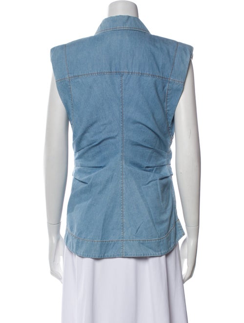 Derek Lam 10 Crosby Short Sleeve Button-Up Top