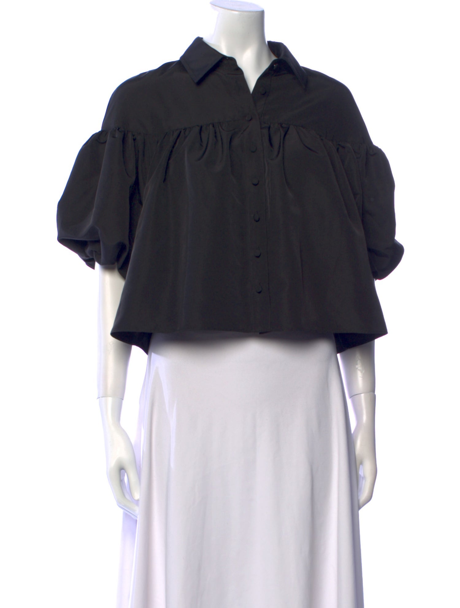 Derek Lam 10 Crosby Three-Quarter Sleeve Crop Top w/ Tags