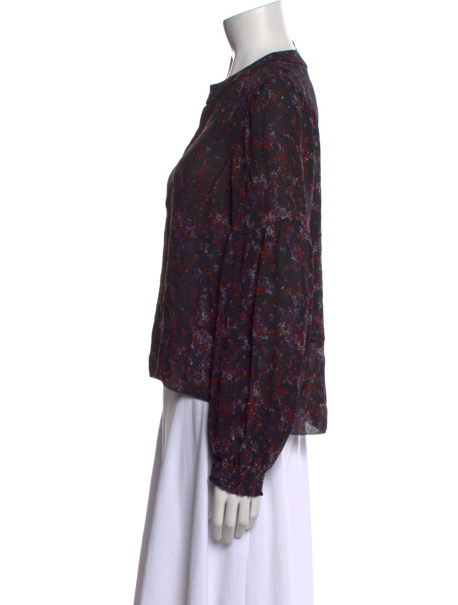 Derek Lam 10 Crosby Silk Floral Print Blouse